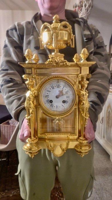 Pendule de cheminée Style Louis XVI - Bronze doré -, Antiek en Kunst, Antiek | Klokken