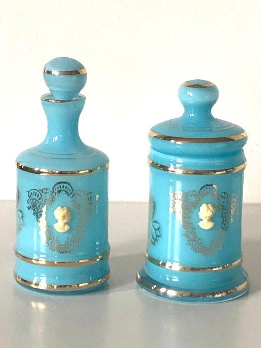 Bouteille de parfum (2) - Opaline - Portieux Vallerysthal, Antiek en Kunst, Curiosa en Brocante