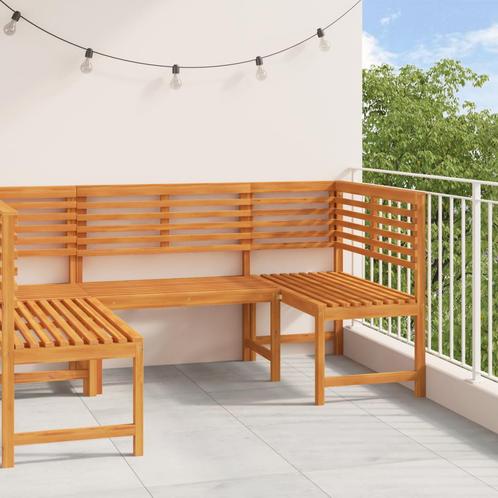 vidaXL 3-delige Tuinbank Set - Massief Acaciahout, Tuin en Terras, Tuinsets en Loungesets, Nieuw, Verzenden
