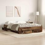 vidaXL Bedombouw met lades met lade Oud hout 140 x 190 cm, Verzenden, Nieuw