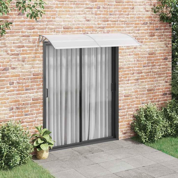 vidaXL Deurluifel 200x75 cm PC grijs en transparant, Tuin en Terras, Zonneschermen, Nieuw, Verzenden