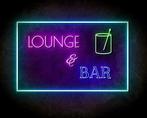 LOUNGE & BAR  neon sign - LED neon reclame bord, Zakelijke goederen, Horeca | Overige, Verzenden