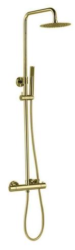 Thermostatische regendouche-opbouwset Mat-Goud, Huis en Inrichting, Ophalen of Verzenden, Nieuw