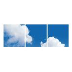 Wolkenplafond Fotoprint verdeeld over 3 panelen 60x60 cm, Nieuw, Verzenden