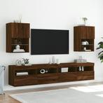 vidaXL Tv-meubels met LED-verlichting 2 st 40,5x30x60 cm, Huis en Inrichting, Kasten |Televisiemeubels, Verzenden, Nieuw