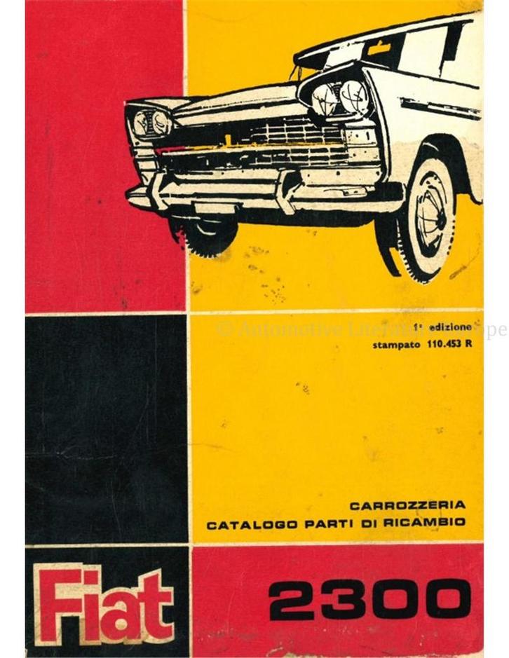 1964 FIAT 2300 ONDERDELEN CATALOGUS ITALIAANS, Auto diversen, Handleidingen en Instructieboekjes