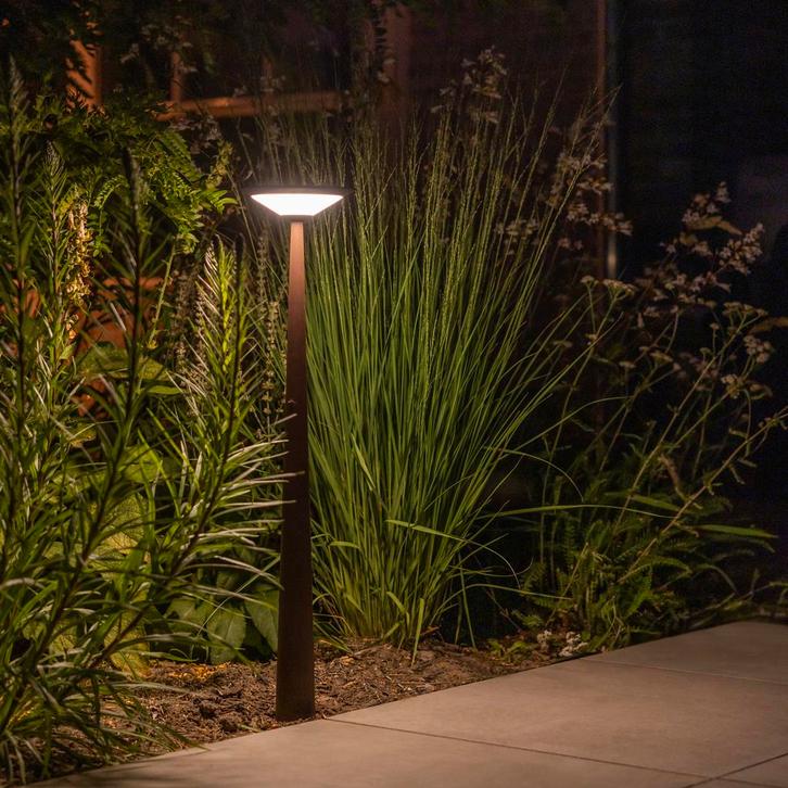 Tuinverlichting Modern Elin Tuinlamp Corten Large, Tuin en Terras, Buitenverlichting, Minder dan 50 watt, Nieuw, Aluminium, Staande lamp