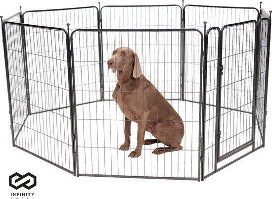 2dekans | Infinity Goods Hondenren - Puppyren - 8 Panelen -, Dieren en Toebehoren, Hondenhokken, Ophalen of Verzenden