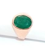 Zonder minimumprijs - Ring Zilver - 6.20ct. tw. Smaragd, Nieuw