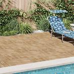 vidaXL 12 st Terrastegels 50x50 cm hout bruin, Doe-het-zelf en Bouw, Verzenden, Nieuw