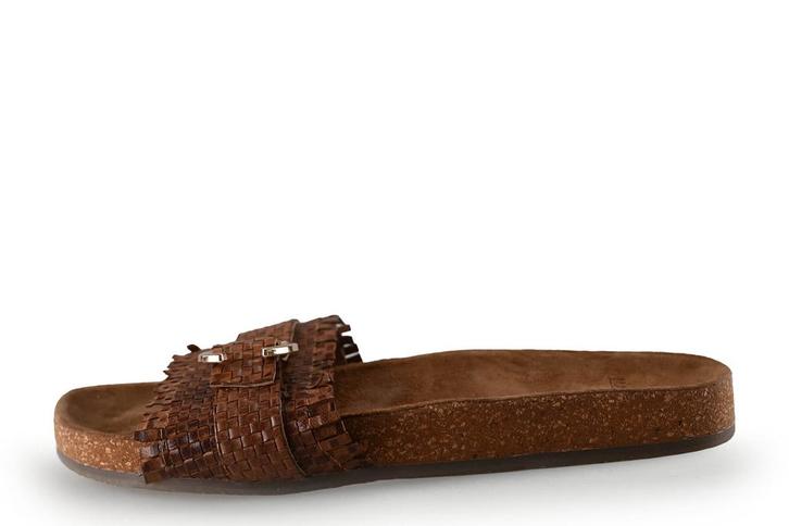 Manfield Slippers in maat 41 Cognac | 5% extra korting, Kleding | Dames, Schoenen, Overige kleuren, Zo goed als nieuw, Slippers