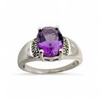 Sans prix de réserve - Bague Argent - Améthyste (Certifié)