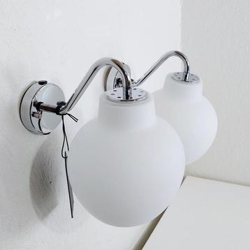 Herstal - Wandlamp (2) - Vantage - Chrome-versie - Opaline