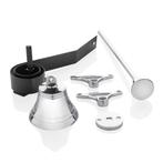 Trekbel nikkel - klassieke deurbel - De Oude Deurklink |..., Ophalen of Verzenden, Nieuw, Koper of Messing, Klink of Kruk