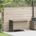 vidaXL Tuinbox met wielen 110x55x73 cm poly rattan, Tuin en Terras, Verzenden, Nieuw