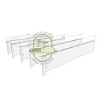 Plaque en béton 200x40x3,2cm - antracite (jardinier ou grand, Tuin en Terras