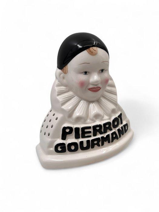Oud reclamebeeld / toonbank dispenser Pierrot Gourmand - Oud, Antiek en Kunst, Antiek | Wandborden en Tegels