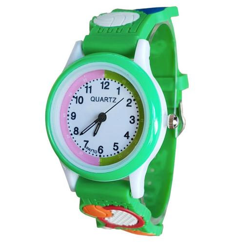 Fako® - Kinderhorloge - 3D - Sport - Groen, Handtassen en Accessoires, Horloges | Kinderen, Verzenden