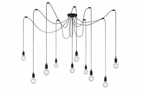 Hanglamp Lucide FIX MULTIPLE -  - 10xE27 - Zwart -, Maison & Meubles, Lampes | Suspensions, Envoi