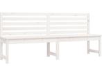 vidaXL - Tuinbank - 201,5 - cm - massief - grenenhout - wit, Tuin en Terras, Verzenden, Nieuw