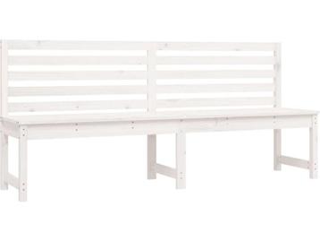 vidaXL - Tuinbank - 201,5 - cm - massief - grenenhout - wit beschikbaar voor biedingen