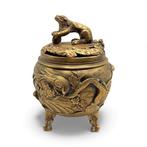 Wierookvat - Koro - Brons - Quimera en Relief van Vogels, Antiek en Kunst