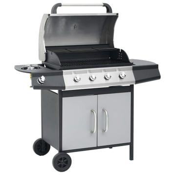 vidaXL Gasbarbecue 4+1 kookzone stoel en roestvrij staal, Verzenden, Nieuw