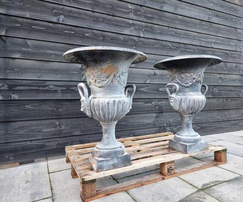 2 XL Chateau Vases - Iron - Vaas  - gietijzer, Antiek en Kunst, Curiosa en Brocante