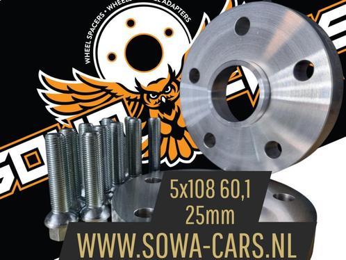 Spacers 25mm Renault Clio Sport Megane 5x108 60,1 adapters, Auto diversen, Tuning en Styling, Ophalen of Verzenden