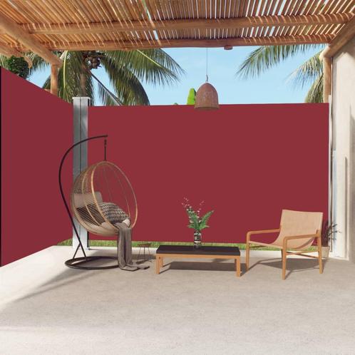 vidaXL Windscherm uittrekbaar 220x600 cm rood, Jardin & Terrasse, Parasols, Envoi