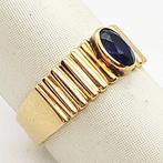 Ring - 18 karaat Geel goud Saffier, Handtassen en Accessoires, Ringen, Nieuw