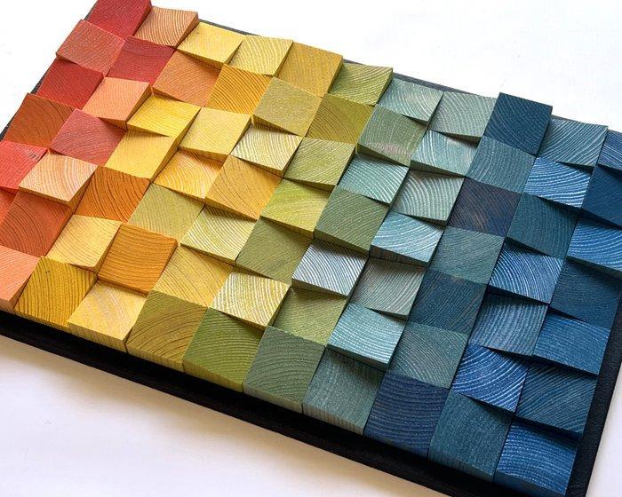 Modern Mozaïek - WoodbyLukas Lukasz Kacprzuk - 2020+ -, Antiek en Kunst, Kunst | Designobjecten