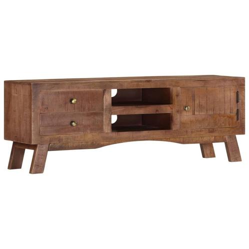 vidaXL Tv-meubel 110x30x40 cm ruw mangohout, Huis en Inrichting, Kasten |Televisiemeubels, Nieuw, Verzenden
