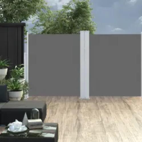 vidaXL Windscherm uittrekbaar 160x600 cm antracietkleurig, Tuin en Terras, Parasols, Nieuw, Verzenden