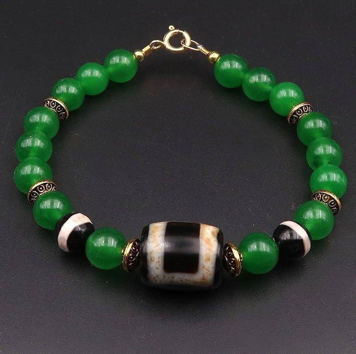 Emeraude - Boeddhisme - Dzi Aarde en hemel - Harmonie en, Antiquités & Art, Antiquités | Livres & Manuscrits