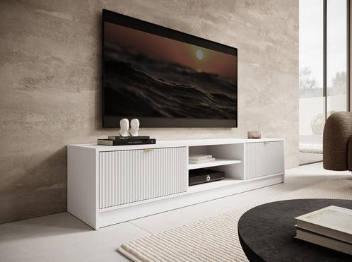 Meubella TV-Meubel Tavares wit goud 180 cm, Huis en Inrichting, Kasten |Televisiemeubels, 25 tot 50 cm, Nieuw, 150 tot 200 cm