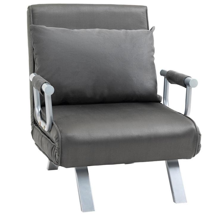Fauteuil - Slapende fauteuil - Gastenbed - Grijs, Huis en Inrichting, Zetels | Zetels, Nieuw, Stof, Ophalen of Verzenden