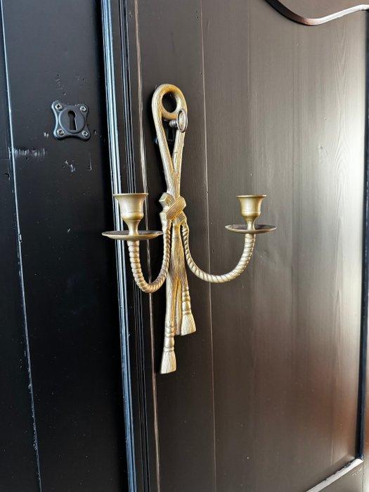 Applique murale - Laiton, Cuivre - Candélabre rococo, Antiek en Kunst, Curiosa en Brocante