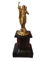 sculptuur, Angelo del Paradiso - 28.5 cm - Gouden bronslaag, Antiek en Kunst