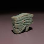 Égypte ancienne Faience Amulette Oudjat. Basse époque, 664 -