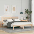 vidaXL Bedframe met hoofdeinde Bruin 160 x 200 cm Massief, Huis en Inrichting, Slaapkamer | Bedden, Verzenden, Nieuw