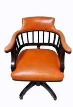 Bureaustoel - Leder, Hout, Metaal - Engelse bureaustoel, Antiek en Kunst