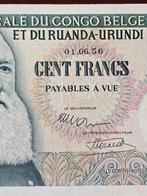 Congo belge. - 100 francs 1956 - Pick 33a (Sans prix de