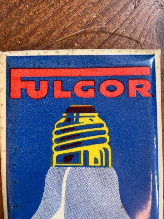 Fulgor - Bord - Metaal, blik, Antiek en Kunst, Antiek | Wandborden en Tegels