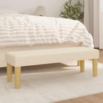 vidaXL Bankje 100x30x30 cm stof crèmekleurig, Verzenden, Nieuw