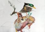 Olga Gál - Build your nest in Heaven original art on paper