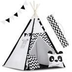 Tipi tent - speeltent - zwart wit panda - met kussens & l..., Ophalen of Verzenden, Nieuw