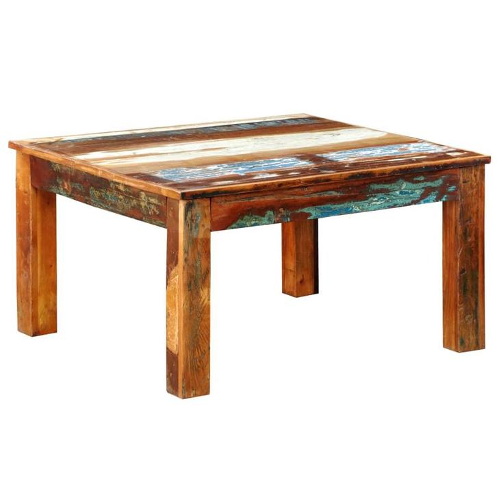 vidaXL Salontafel vierkant gerecycled hout, Huis en Inrichting, Tafels | Salontafels, Nieuw, Verzenden