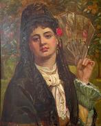 Arthur Weigall (c.1840-c.1895) - Spanish Lady with fan