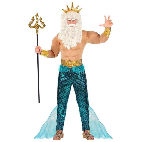 Poseidon Kostuum Heren, Kleding | Heren, Carnavalskleding en Feestkleding, Nieuw, Verzenden